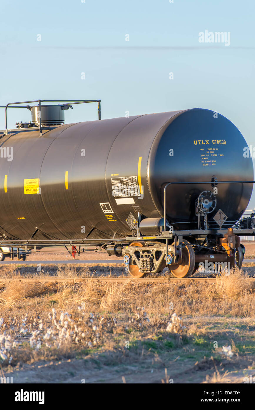 cotton field with oil tanker rail car in background Stock Photo Alamy