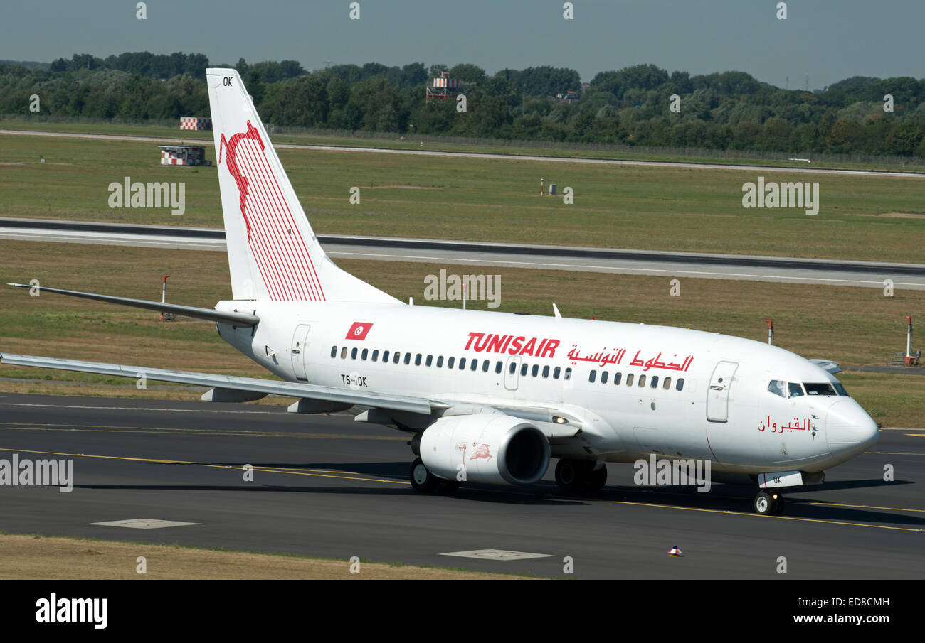 Tunisair Boeing 737 commercial airliner Stock Photo