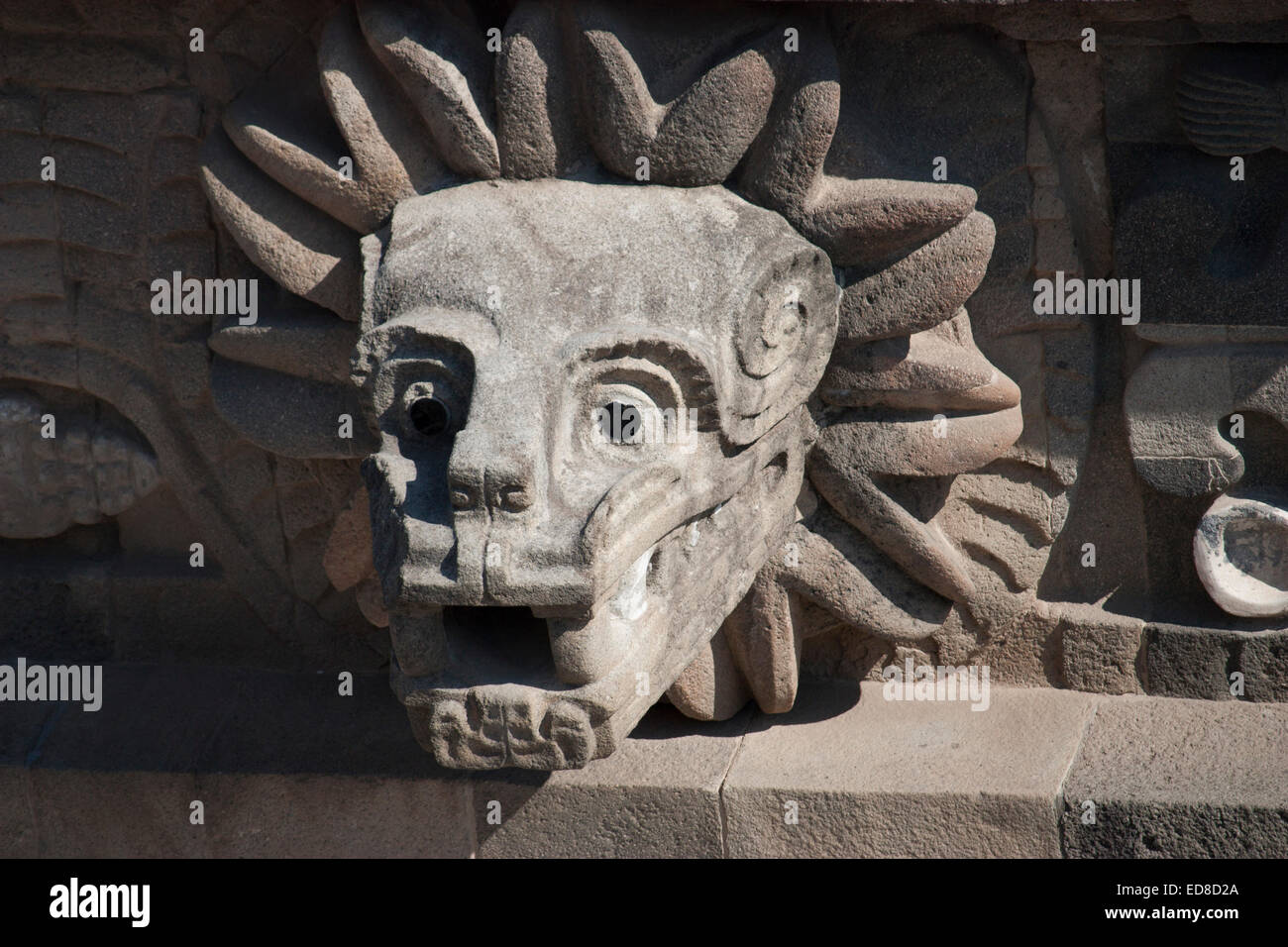 Mexico, State of Mexico,Teotihuacan, Temple of the Feathered Serpent Stock Photo