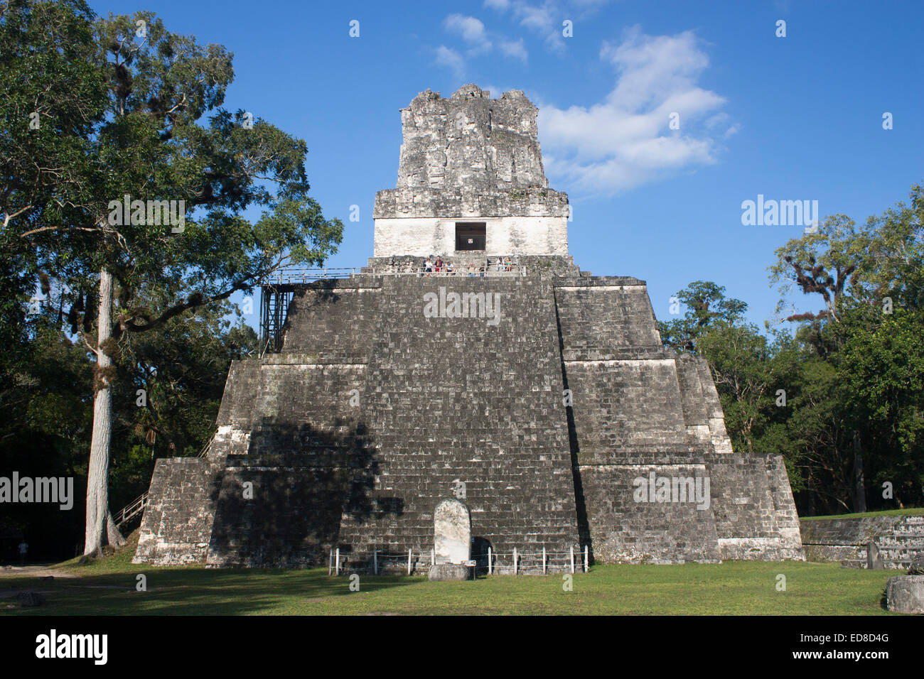 Guatemala, Peten Province, Tikal National Park, Temple II Stock Photo