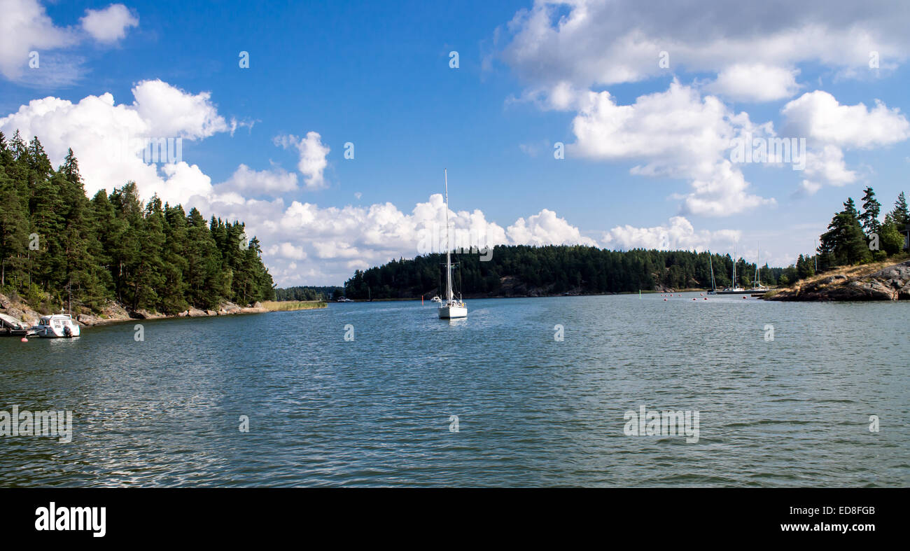 Archipelago in Gulf of Finland, Baltic Sea. Stock Photo