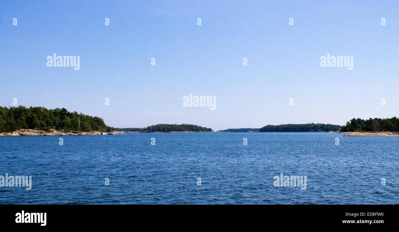 Archipelago in Gulf of Finland, Baltic Sea. Stock Photo