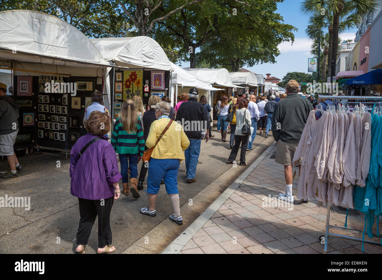 Ft. Lauderdale, Florida. Art Fair, E. Las Olas Boulevard Stock Photo