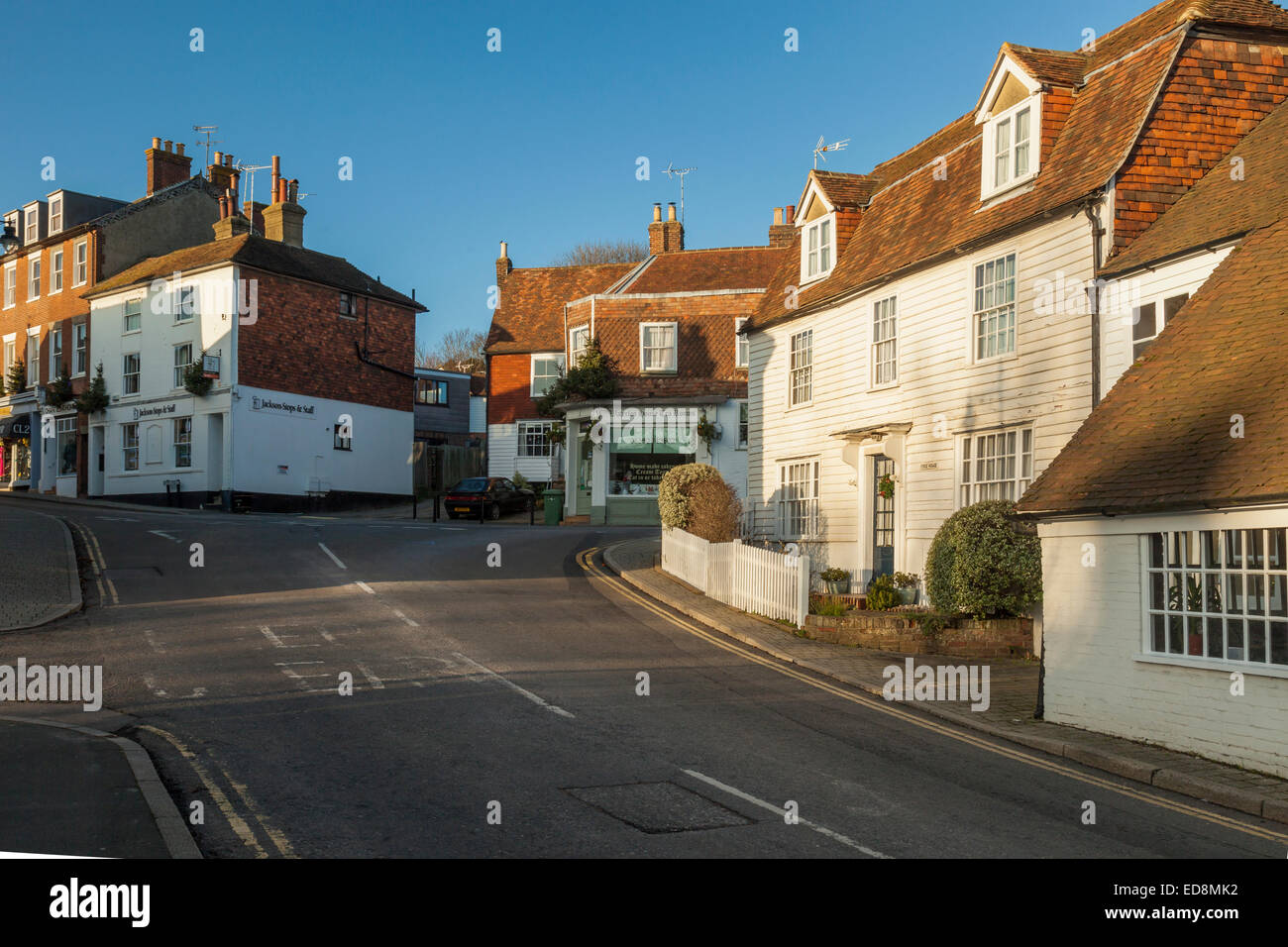 Road junction in Cranbrook, Kent, England Stock Photo Alamy