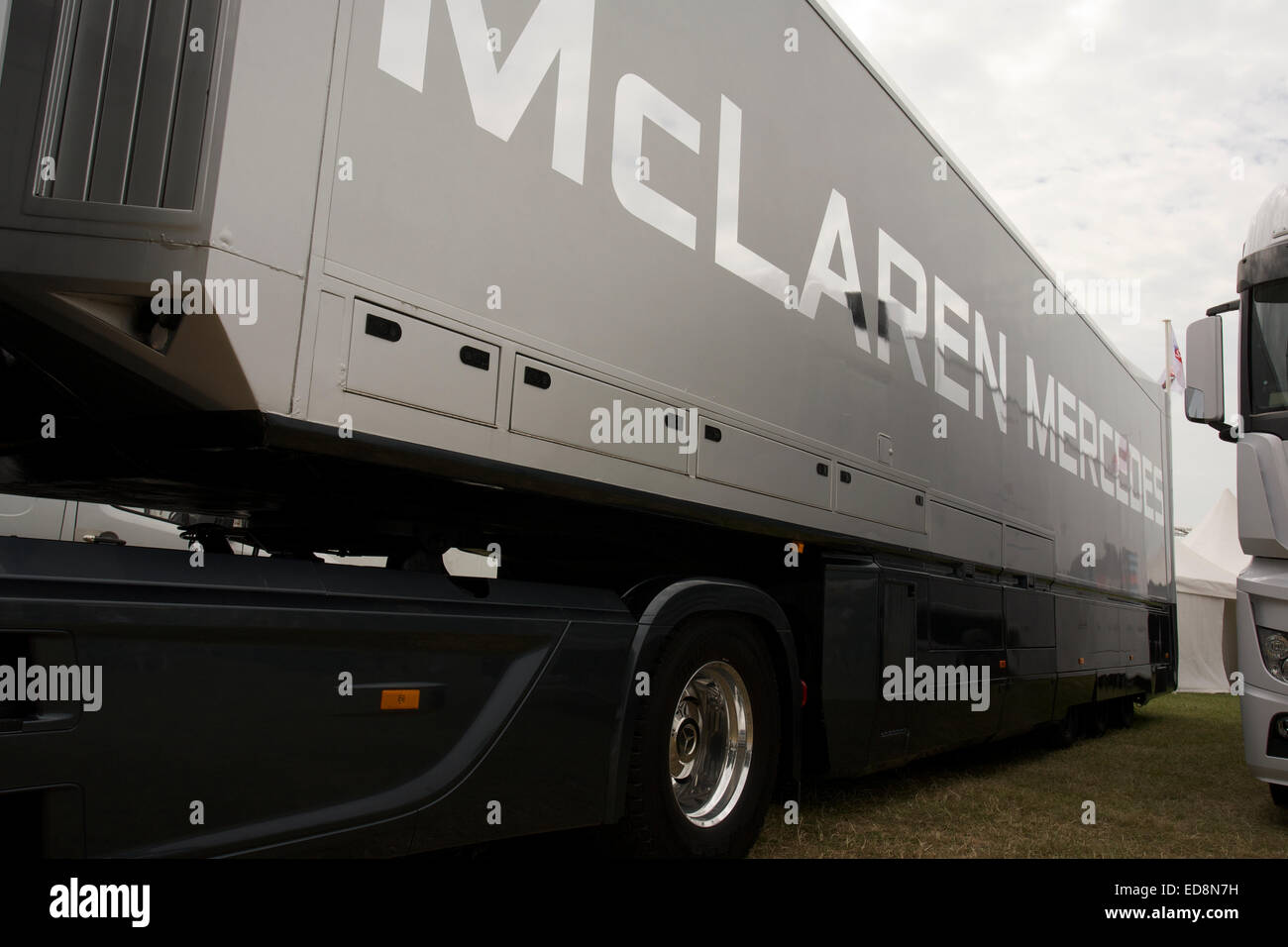 McLaren Mercedes F1 Team truck at Goodwood Festival of Speed 2014 Stock Photo