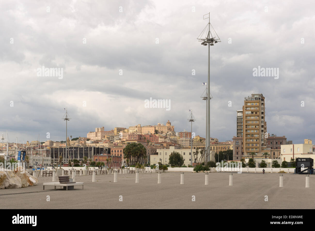 View of the historic center of Cagliari, Sardinia Stock Photo