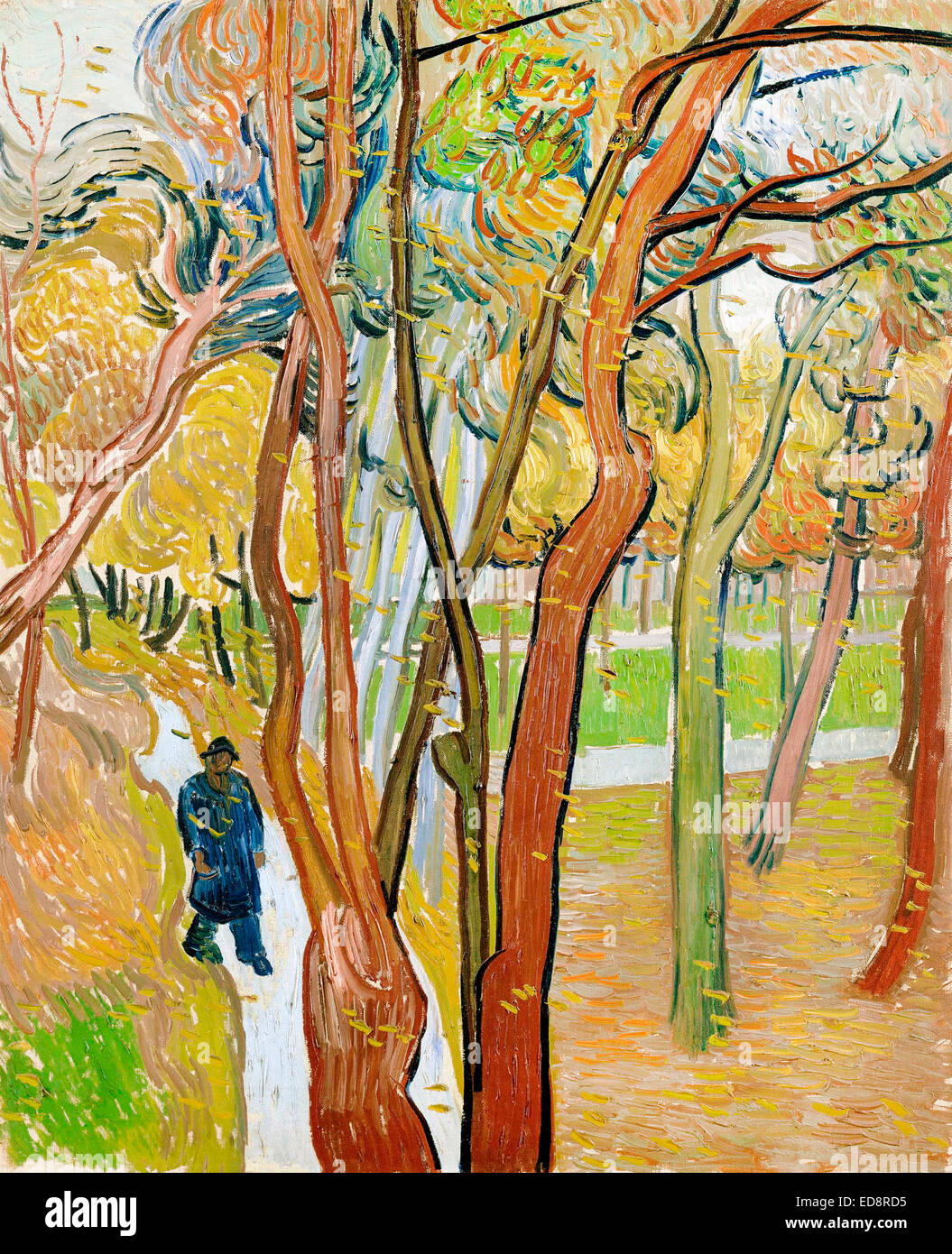 Vincent van Gogh, The Garden of Saint Paul's Hospital (The Fall of the Leaves) 1889 Oil on canvas. Van Gogh Museum, Amsterdam Stock Photo