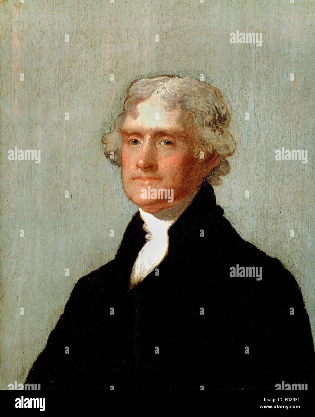 Gilbert Stuart, Thomas Jefferson 1805-1821 Oil on panel. National Portrait Gallery, Washington, D.C., USA. Stock Photo