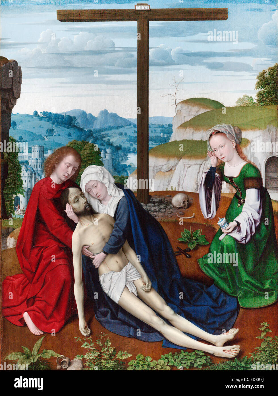 Gerard David, Lamentation. Circa 1515-1520. Oil on panel. Philadelphia Museum of Art, USA. Stock Photo