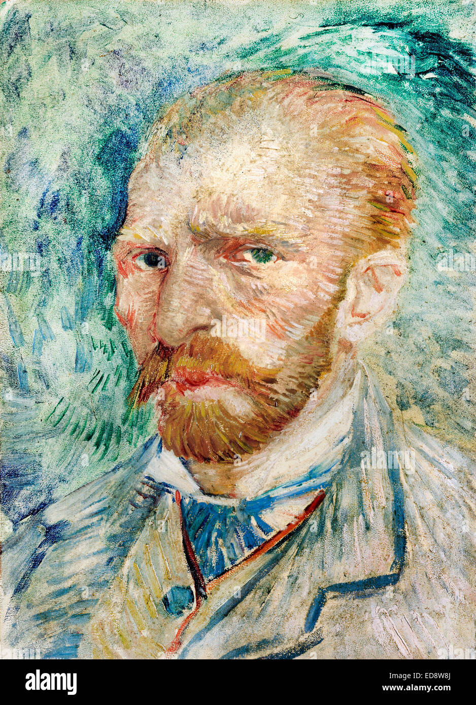 Vincent van Gogh: Self-Portrait. 1887. Oil on canvas. Rijksmuseum Kroller-Muller, Otterlo, Netherlands. Post-Impressionism. Stock Photo