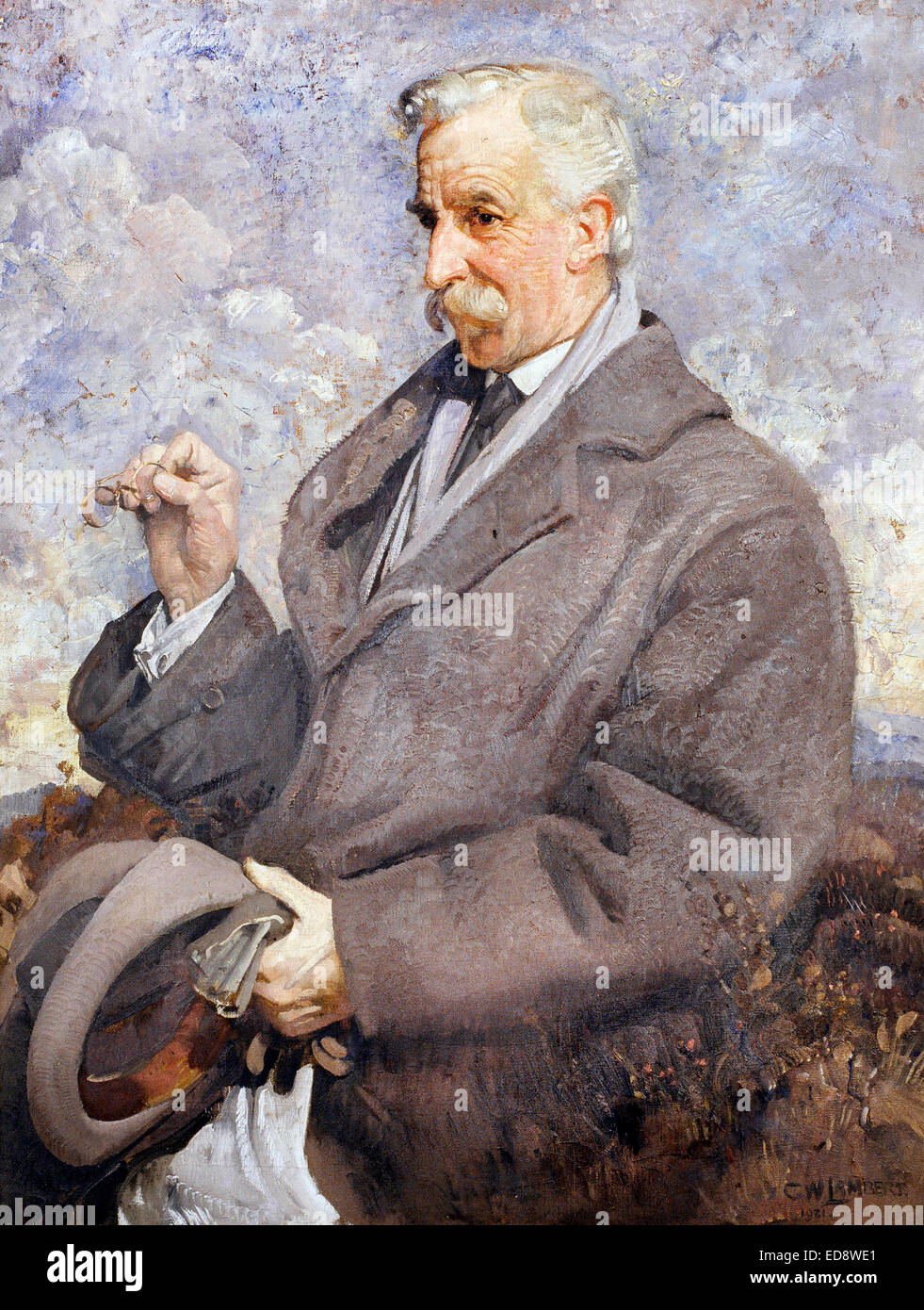 George Washington Lambert - Sir Walter Baldwin Spencer 1917-1921 Oil on canvas. Museum Victoria, Melbourne, Australia. Stock Photo