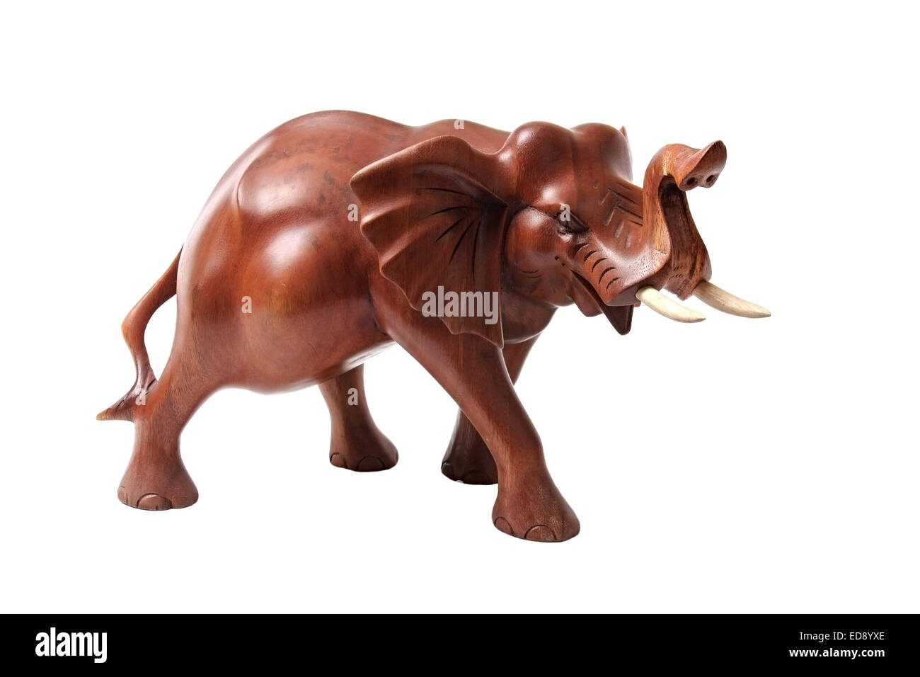 Wooden statuette of elephant Stock Photo Alamy