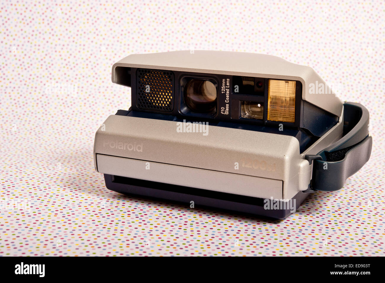 vintage Polaroid Spectra 1200 photo camera Stock Photo