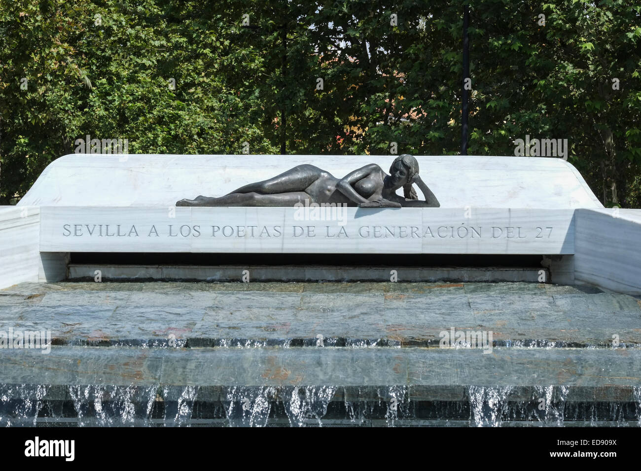 Seville Spain Monument to Spanish Poets Stock Photo Alamy