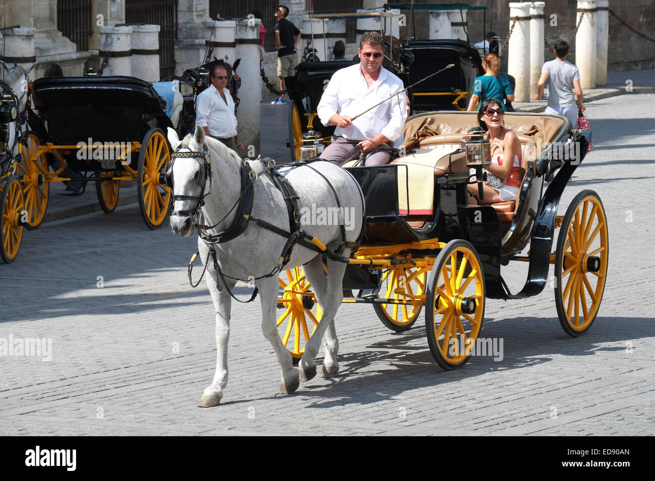 Seville Spain Horse and carriage rides are a popular way to see the