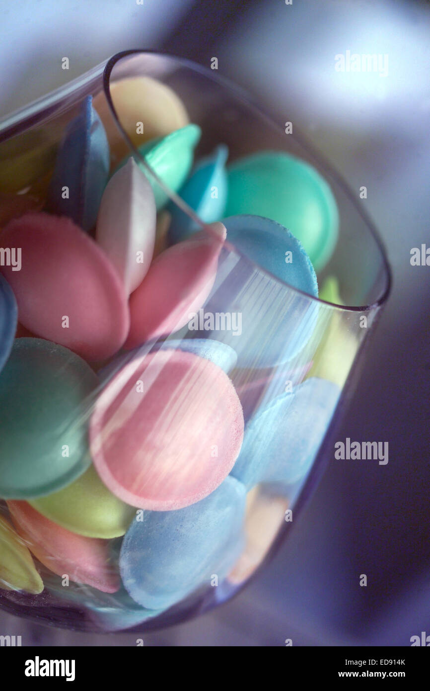 Retro flying saucer sweets Stock Photo Alamy