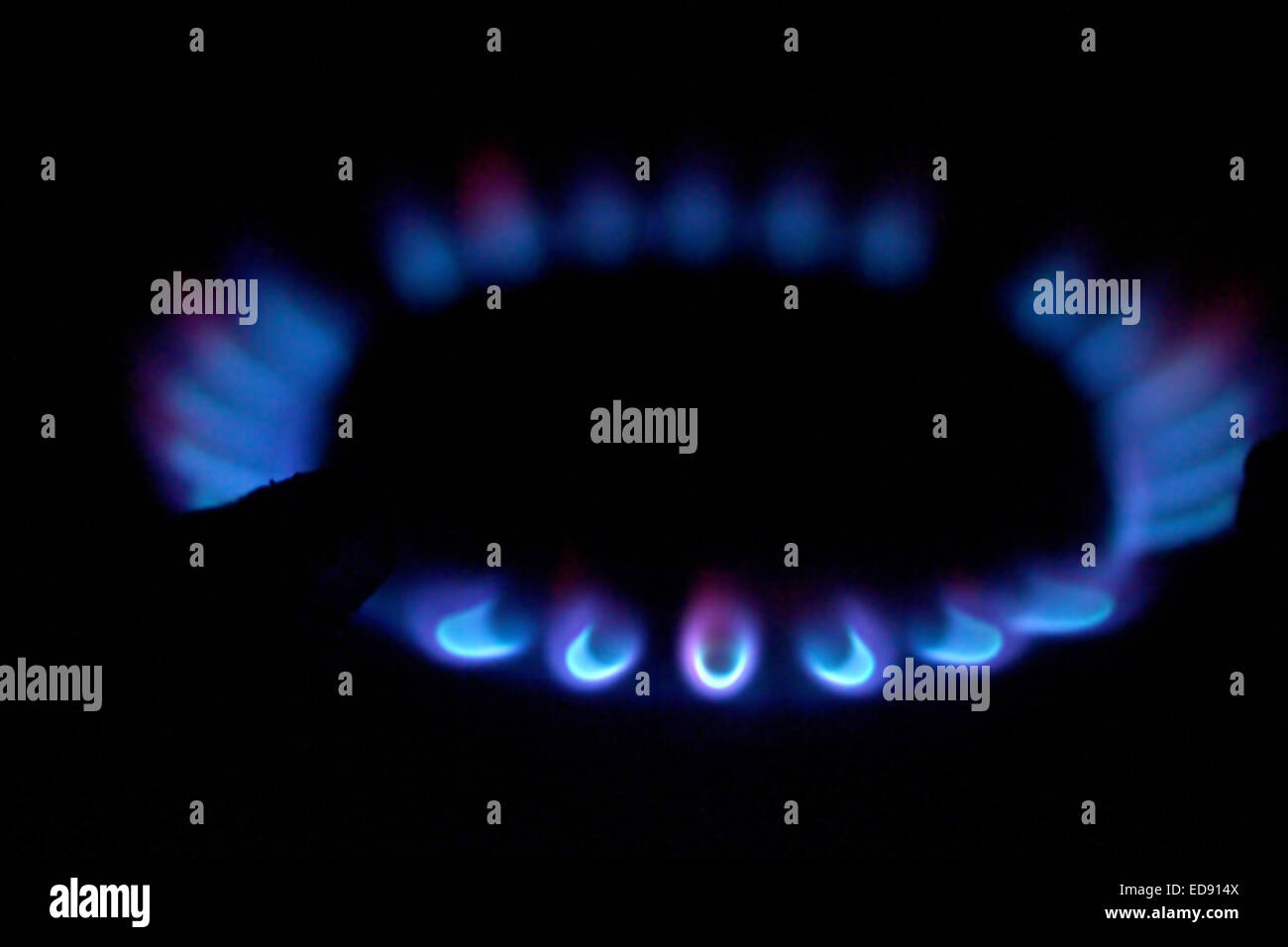 Burning gas ring Stock Photo Alamy