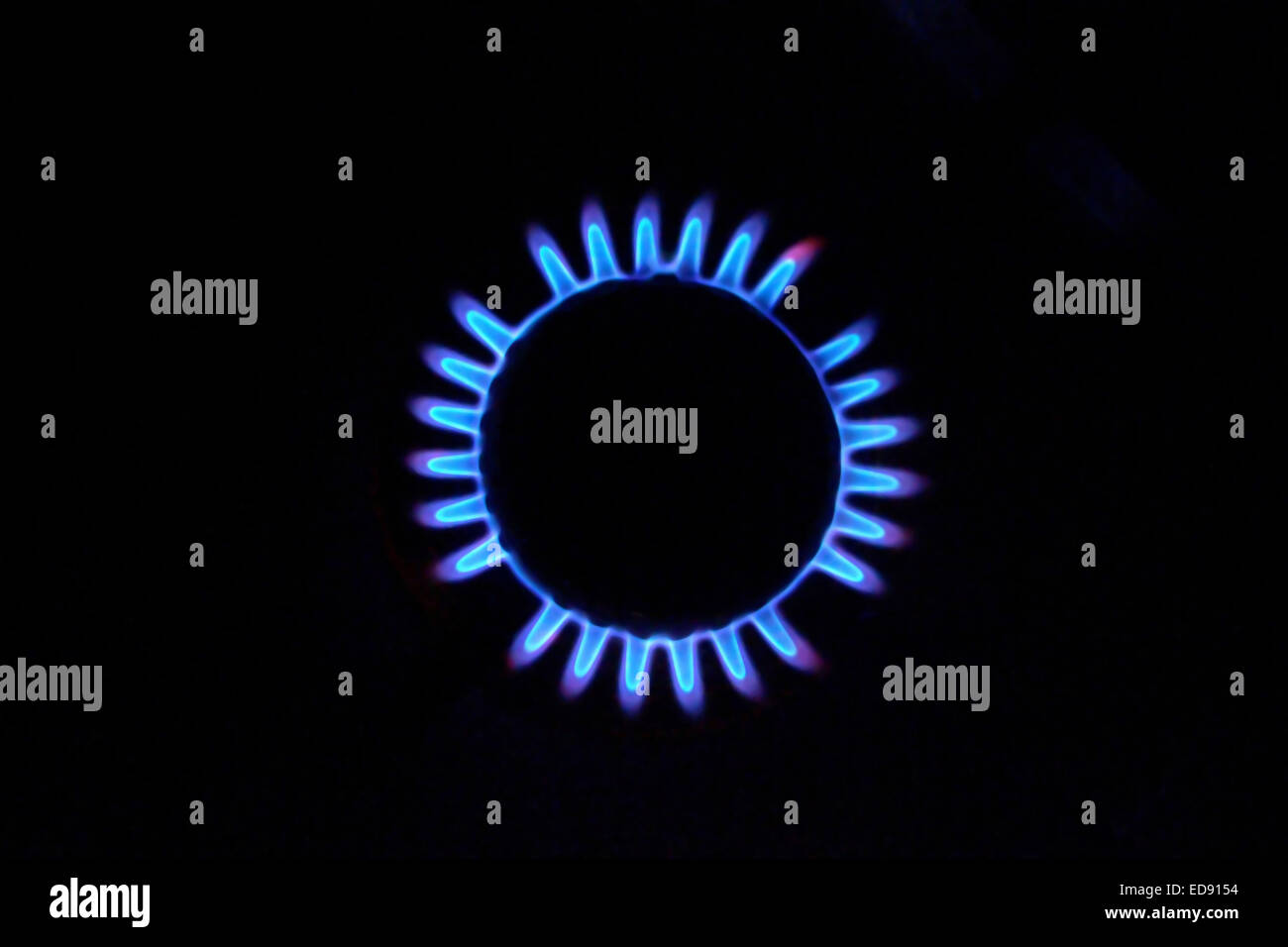 Burning gas ring Stock Photo Alamy
