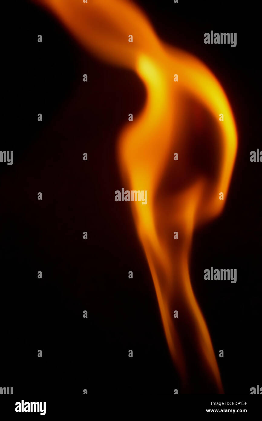 Flickering orange flame / Fire Stock Photo Alamy