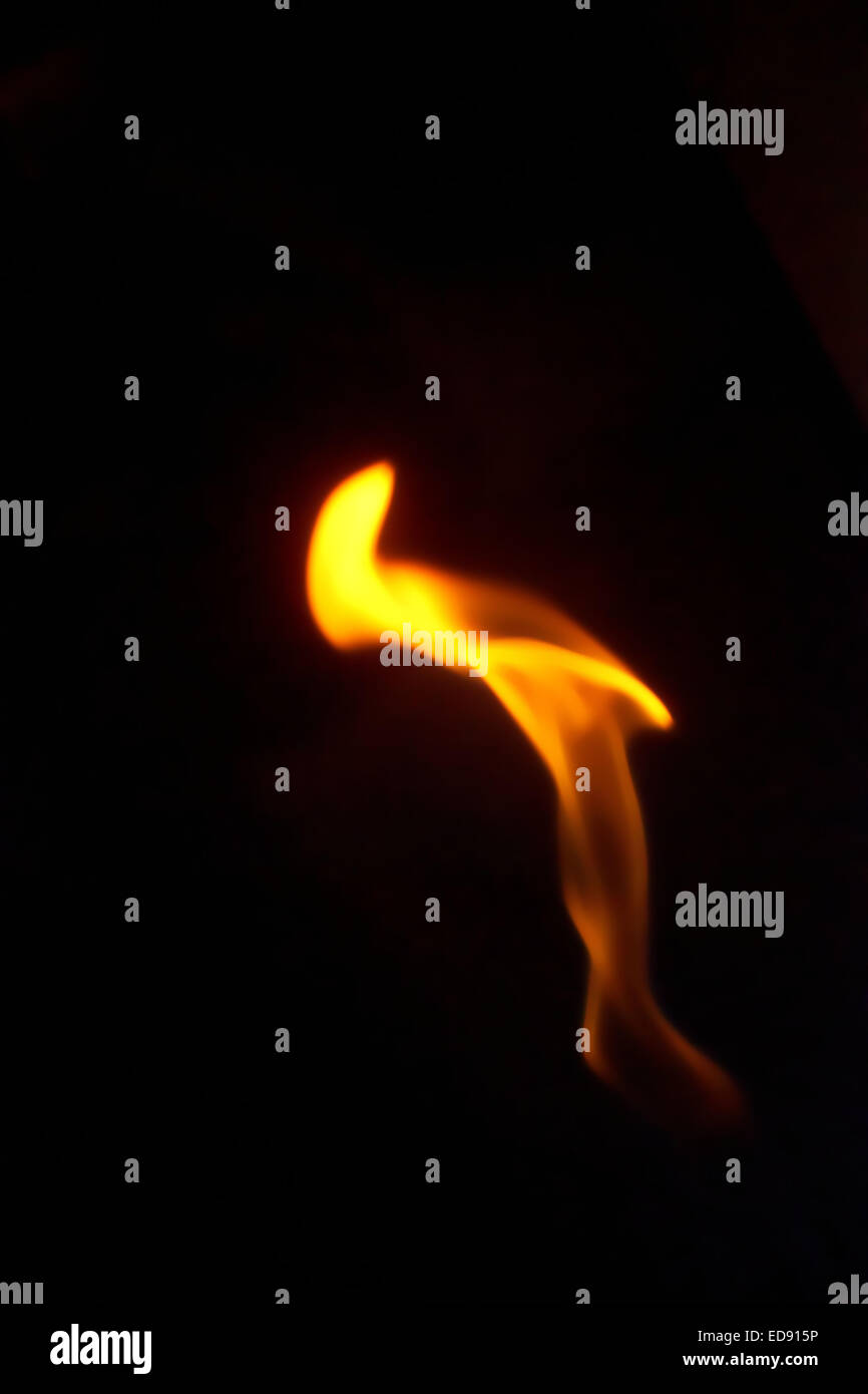 Flickering orange flame / Fire Stock Photo Alamy