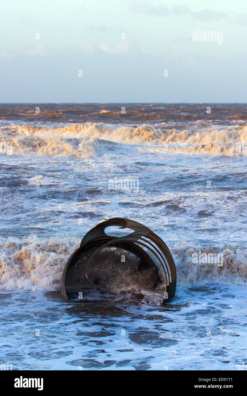 Mary's shell metal beach sculpture by Stephen Broadbent Thornton