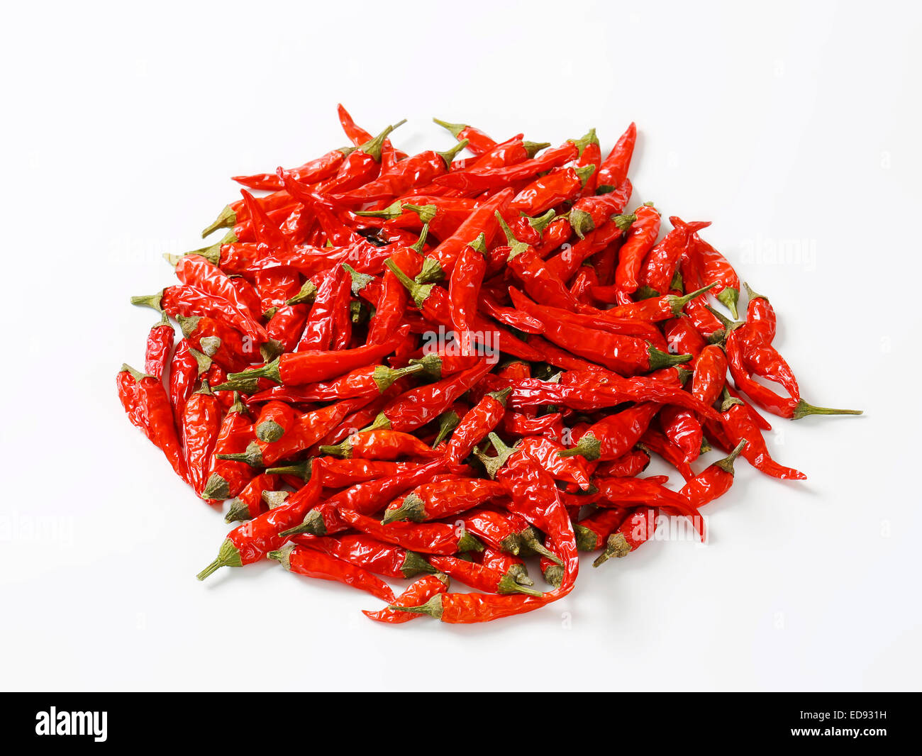 Dried red hot chili peppers Stock Photo - Alamy
