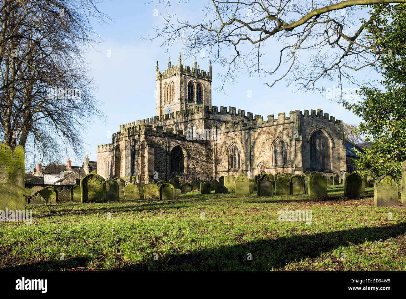 St Mary's C of E Church and Graveyard, Newgate Barnard Castle Teesdale County Durham UK Stock Photo