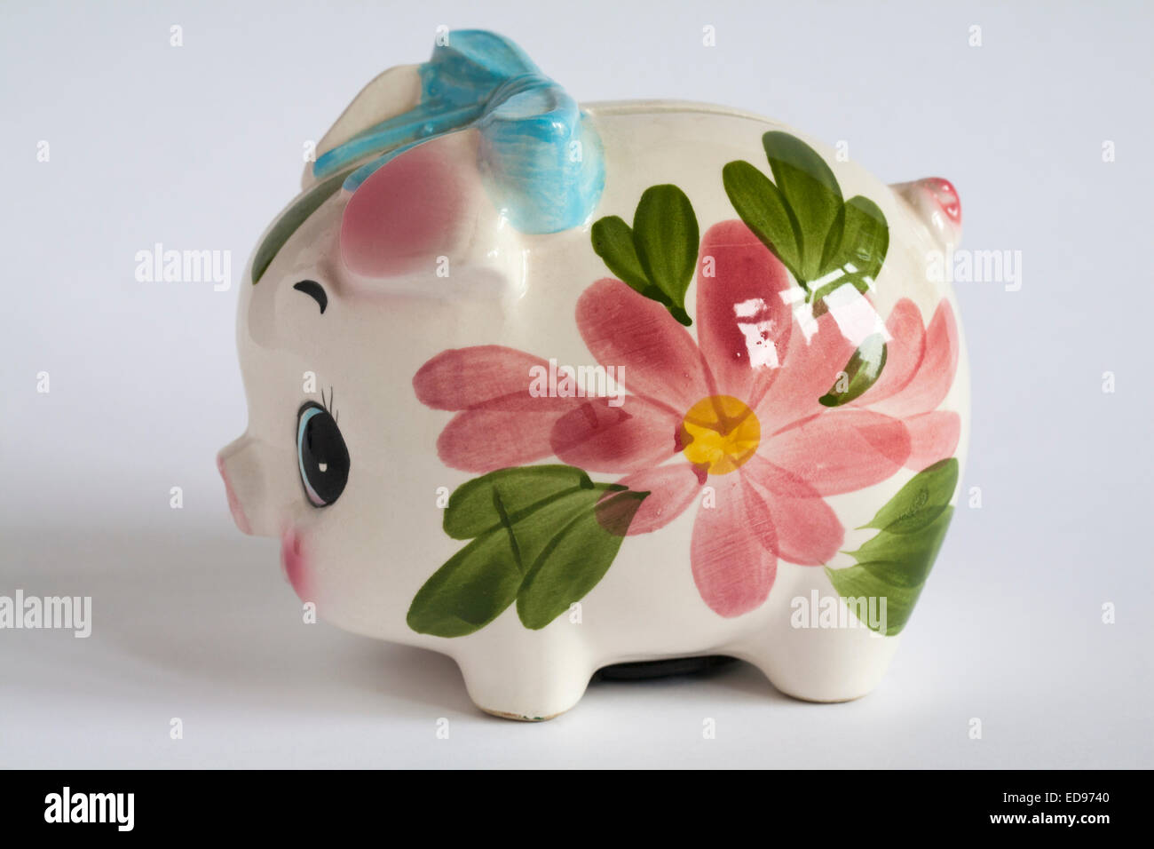 decorative piggy bank isolated on white background Stock Photo - Alamy