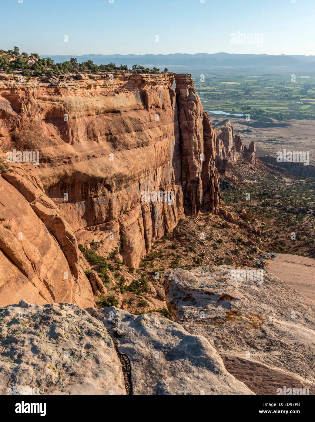 Book cliffs View in Colorado National Monument. Colorado. USA Stock
