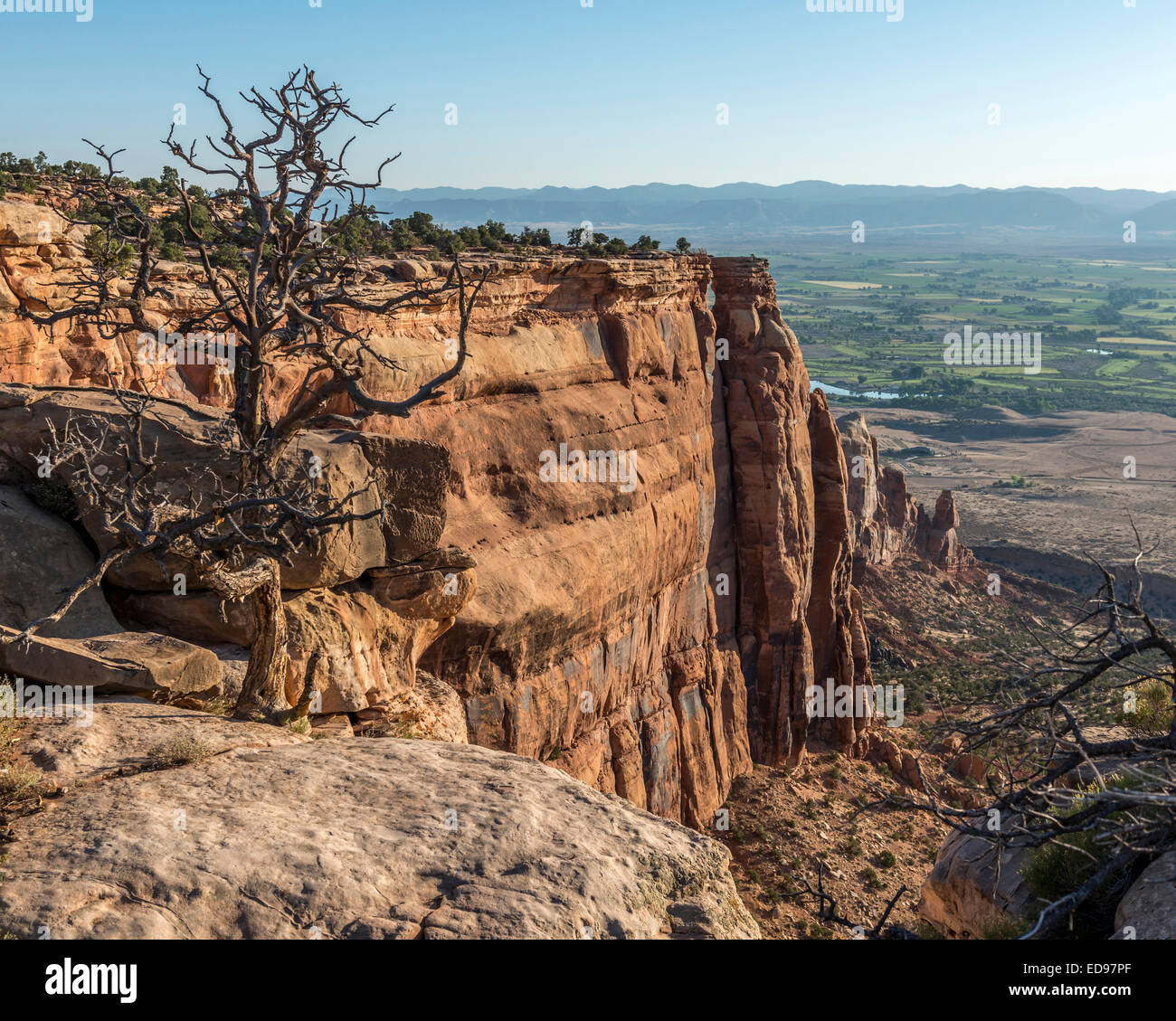 Book cliffs View in Colorado National Monument. Colorado. USA Stock