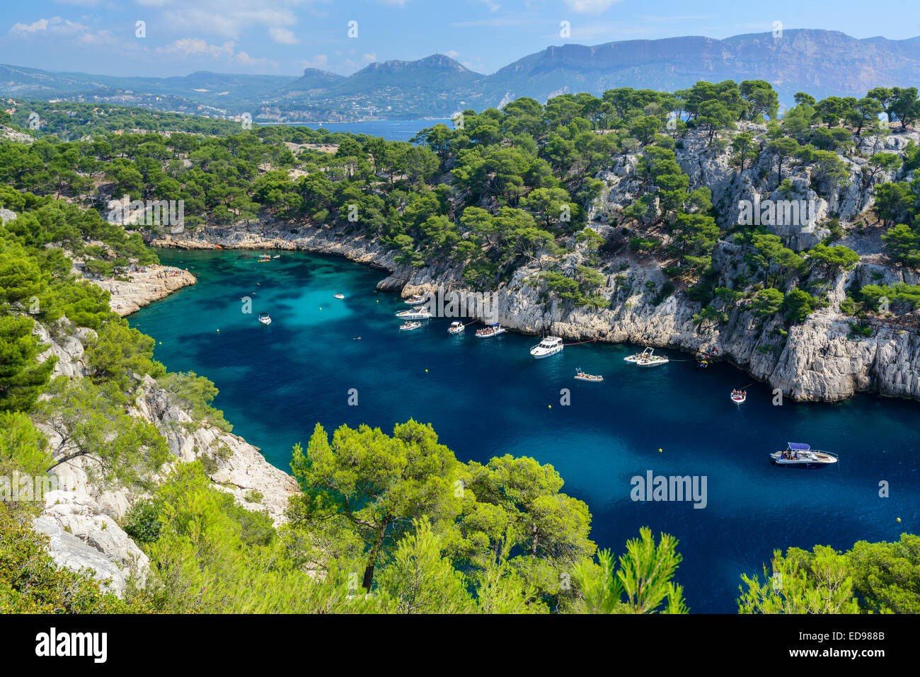 Calanques of Cassis, between Marseille and Cassis, south of France, Provence Stock Photo