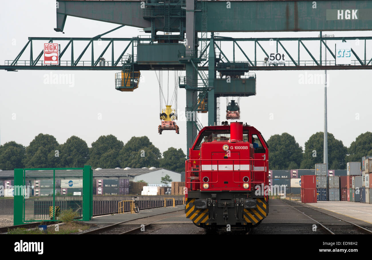 HGK rail freight terminal Cologne Germany Stock Photo