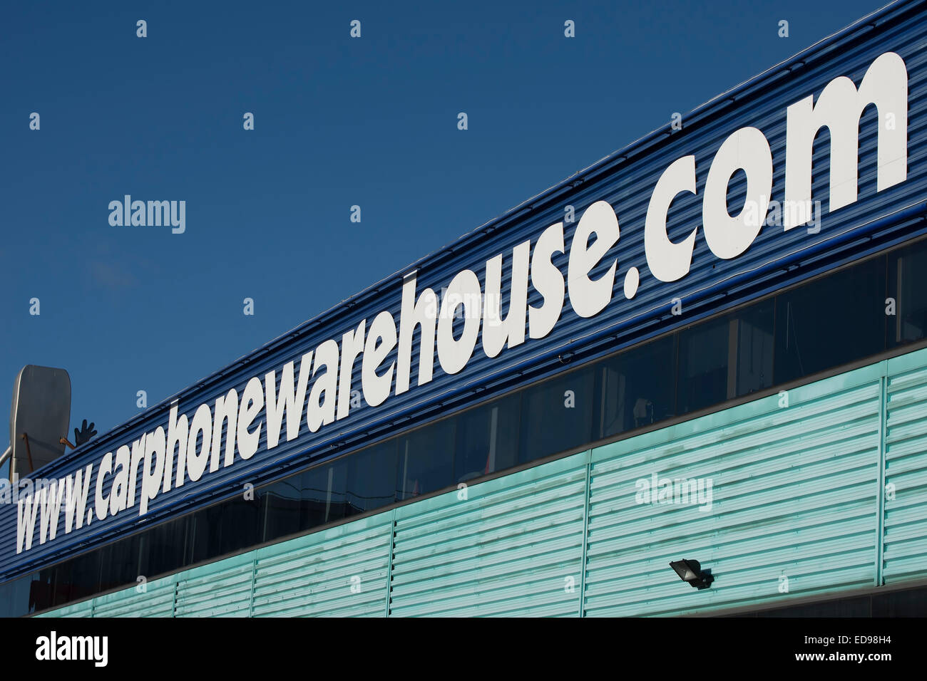 exterior detail of the corporate headquarters of mobile phone business