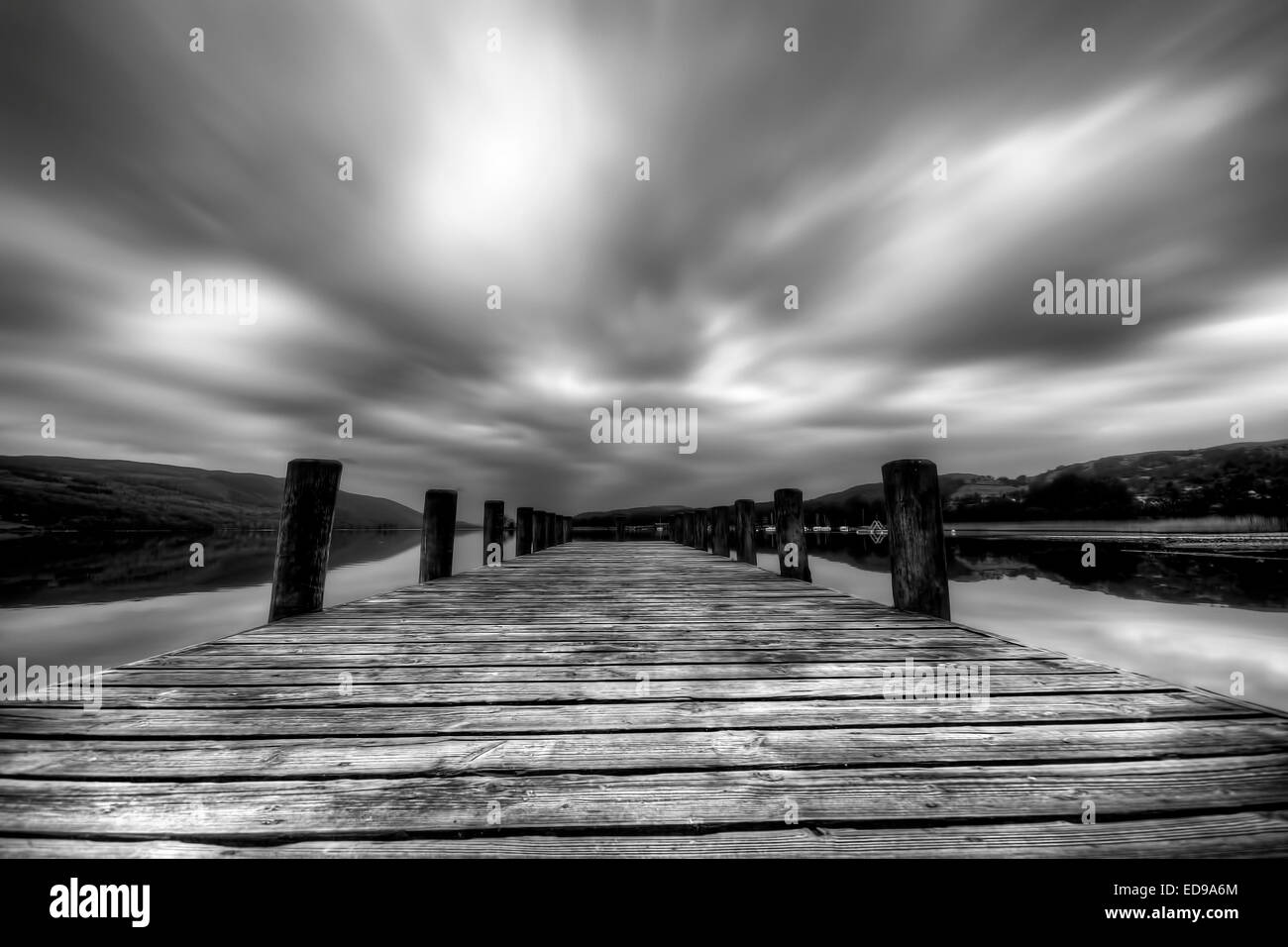 Lake district autumn mountain Black and White Stock Photos & Images - Alamy