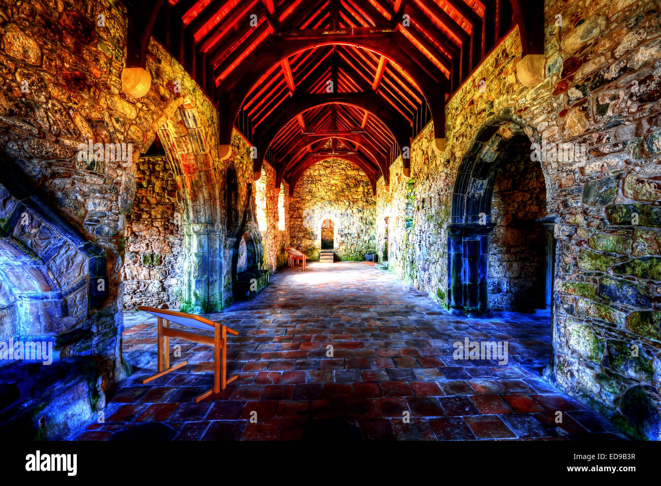 St Clements Church, Rodel on the Isle of Harris, Scotland Stock Photo