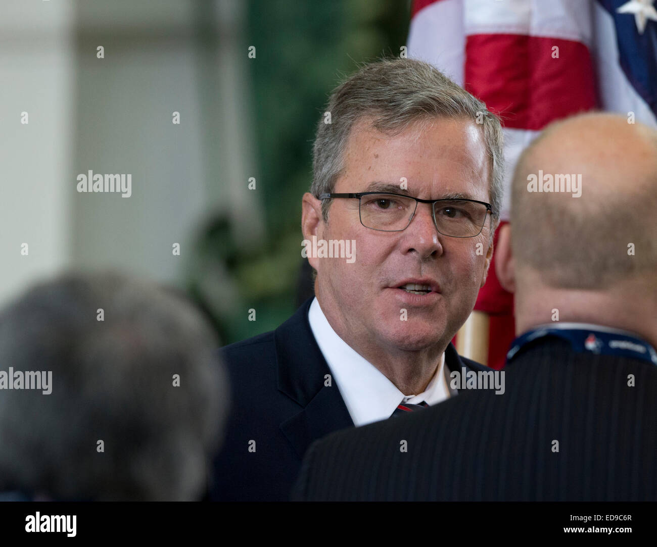 AFormer Florida Gov. Jeb Bush, who is considering a run for the Republican presidential nomination in 2016. Stock Photo