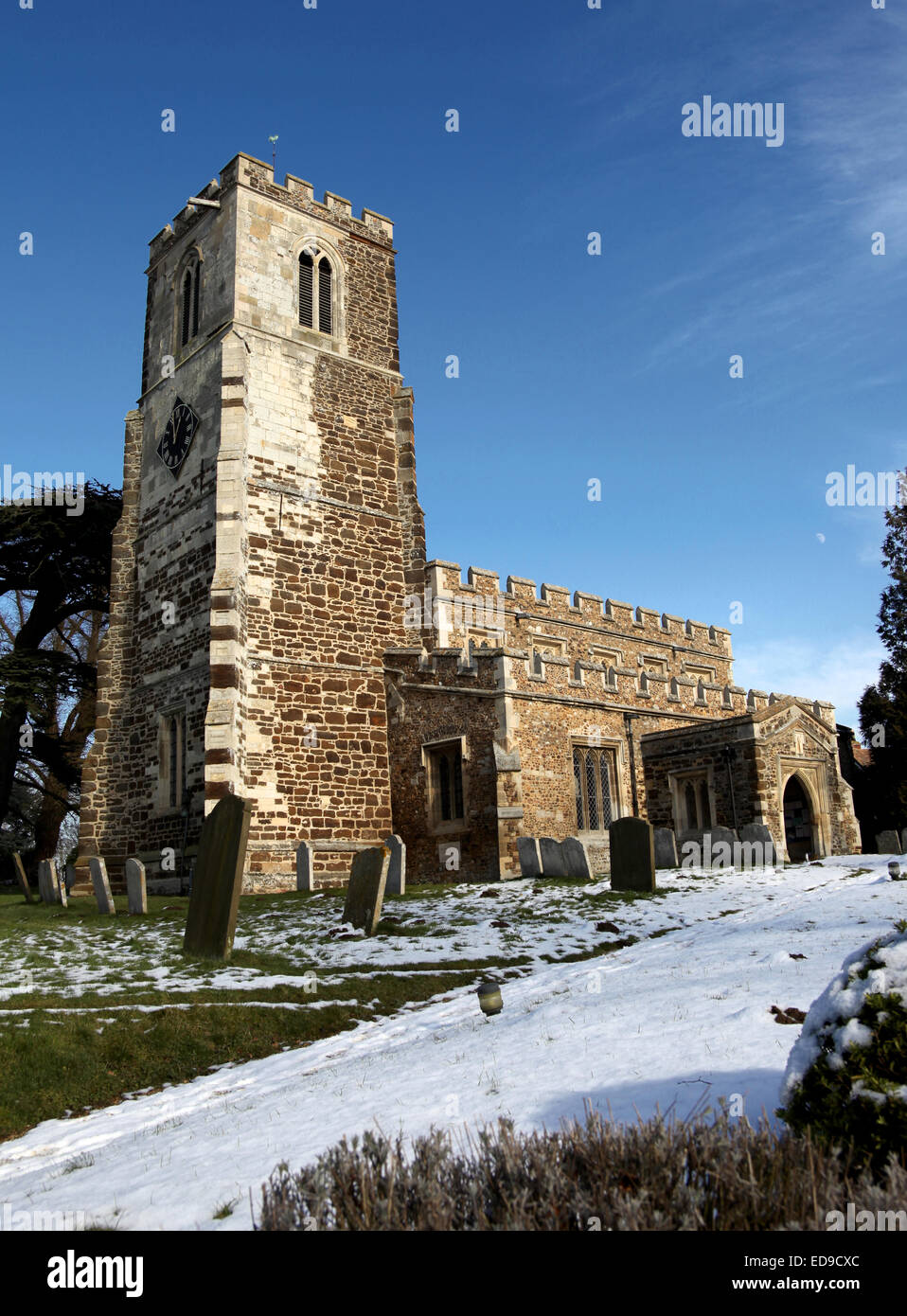 All Staints Church, Sutton, Bedfordshire,England Stock Photo