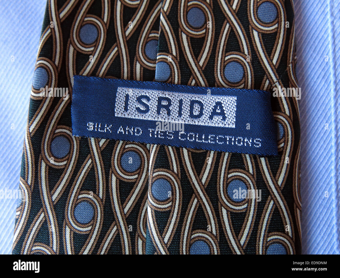 Interesting vintage Isrida collections tie, male neckware in silk Stock Photo