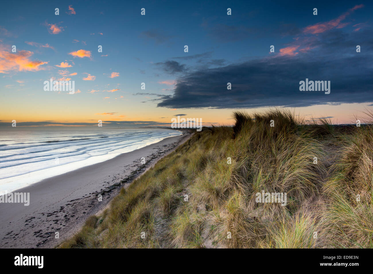 Druridge Bay is a 7 miles long coastal bay in Northumberland, England