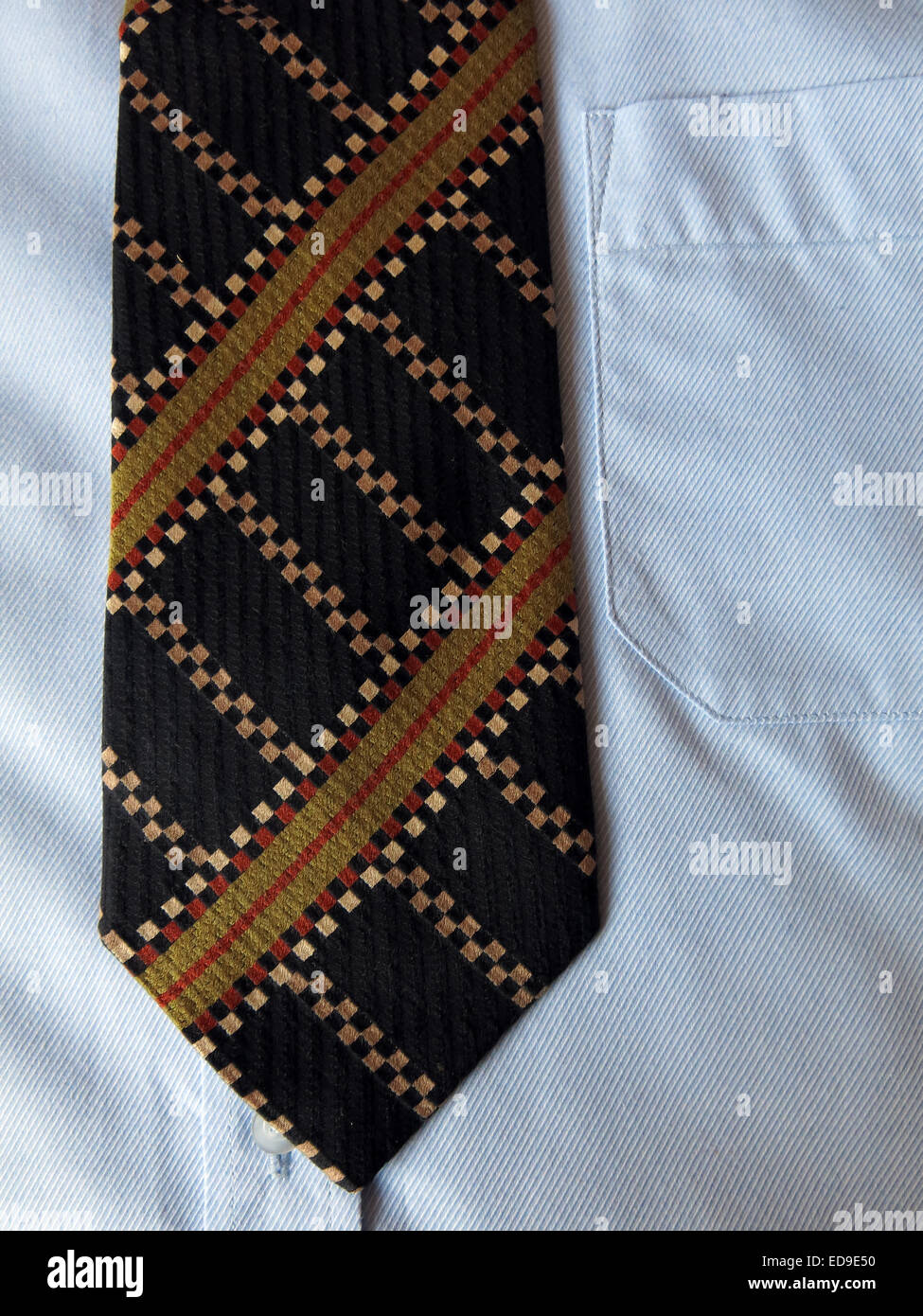 Interesting vintage Carnaval De Venise tie, male neckware in silk Stock Photo