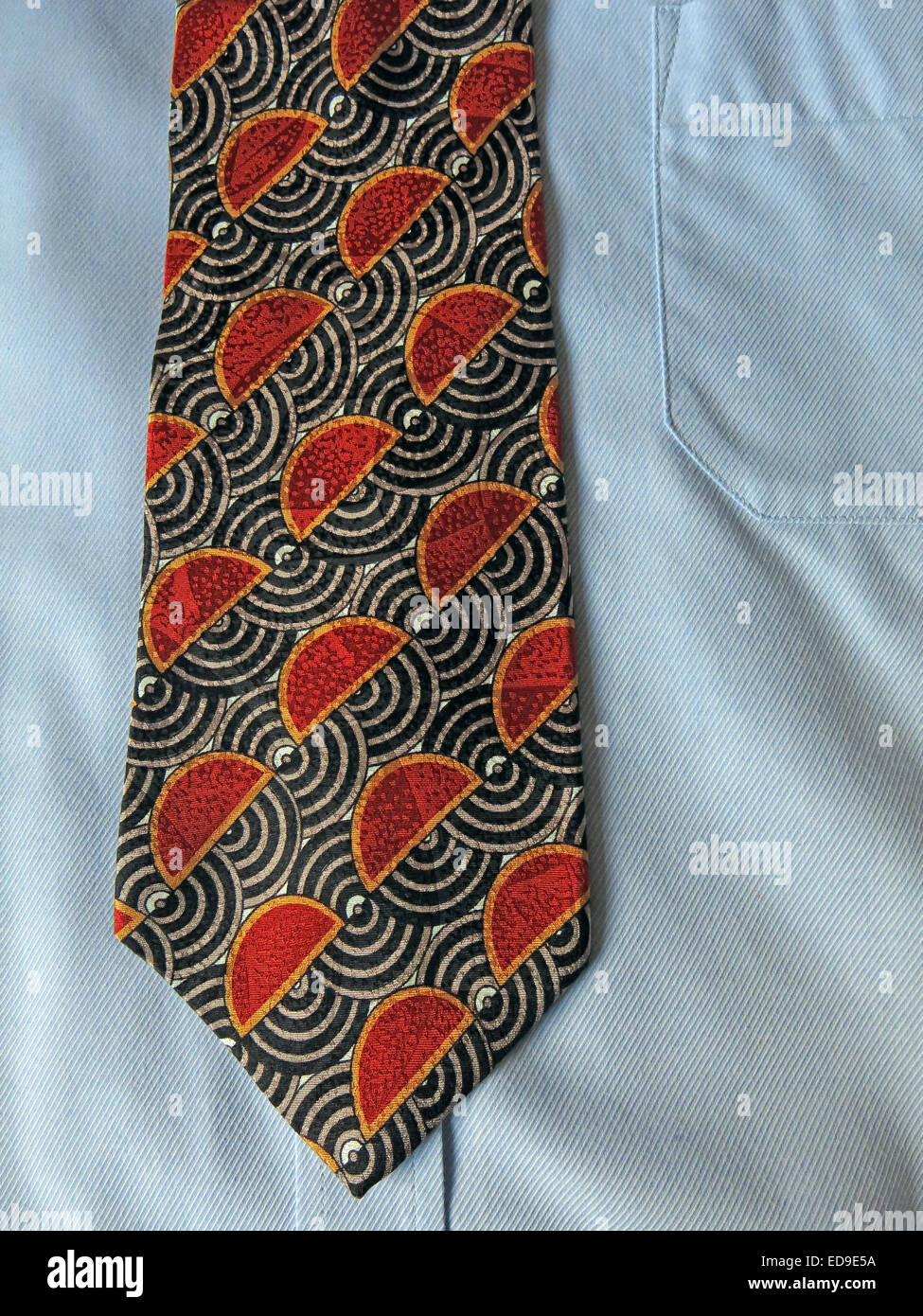 Interesting vintage Dalembi tie, male neckware in silk Stock Photo