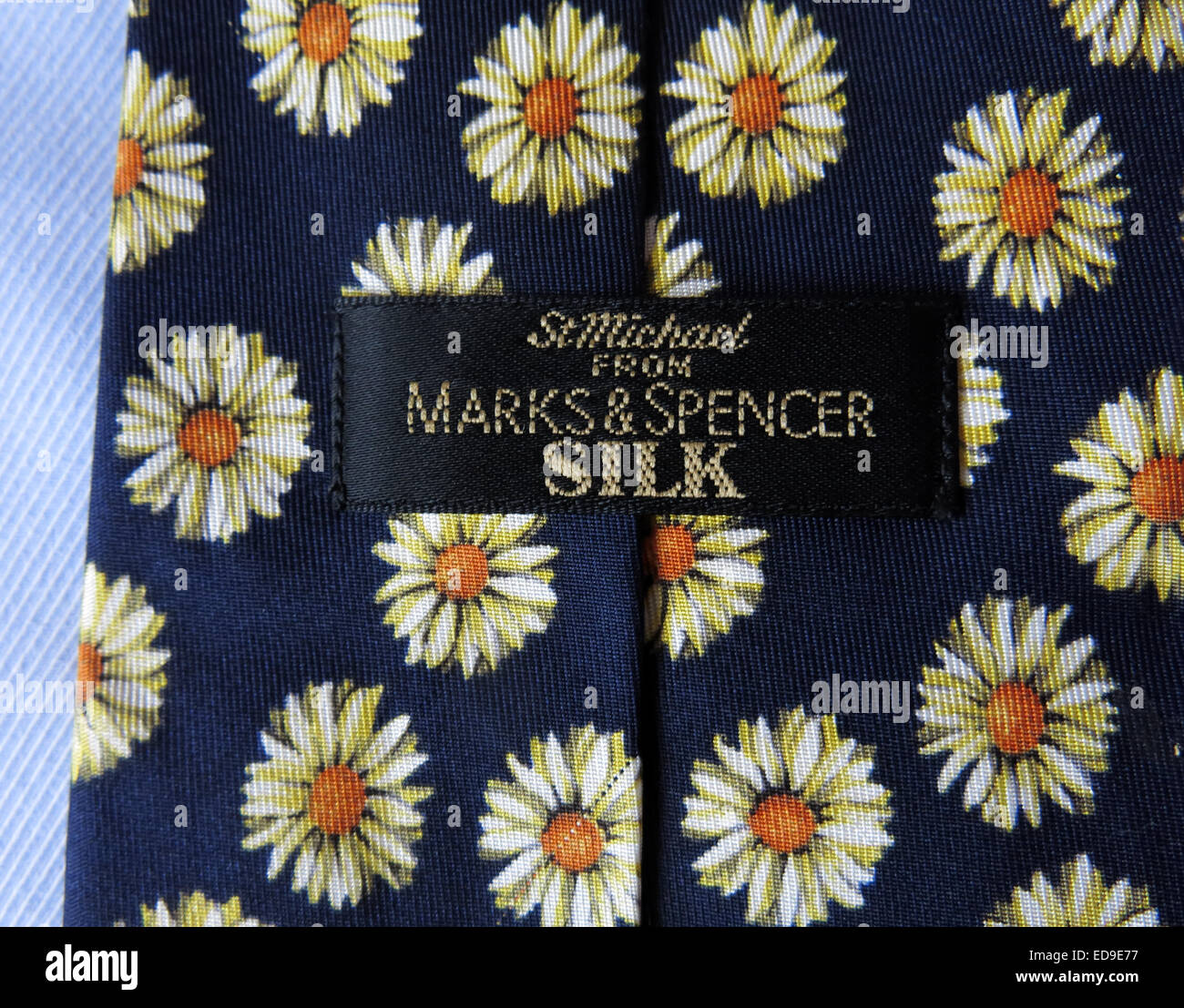 Interesting St Michael M&S Marks & Spencer tie, male neckware in silk Stock Photo