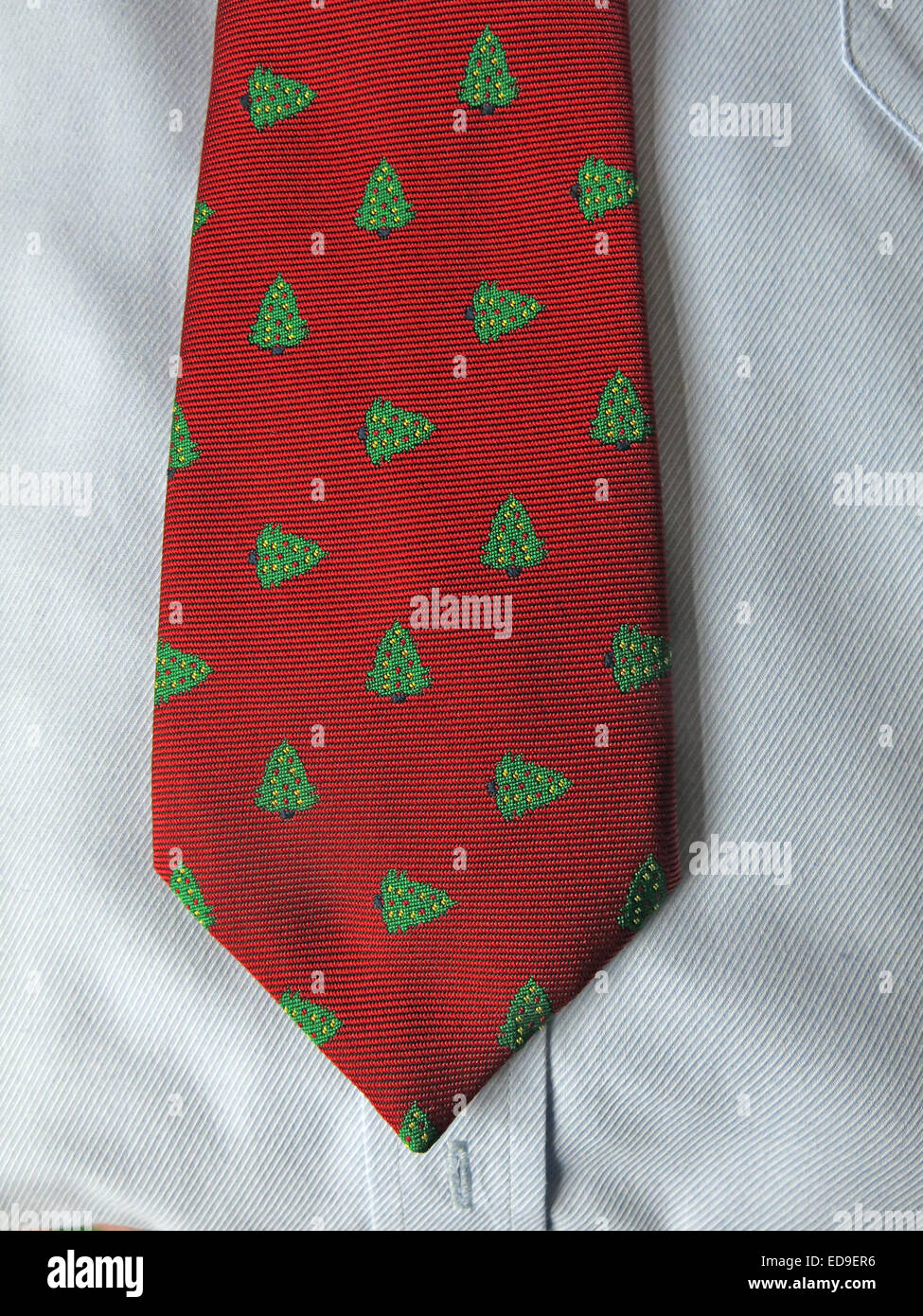 Interesting Xmas vintage tie, male neckware in silk Stock Photo