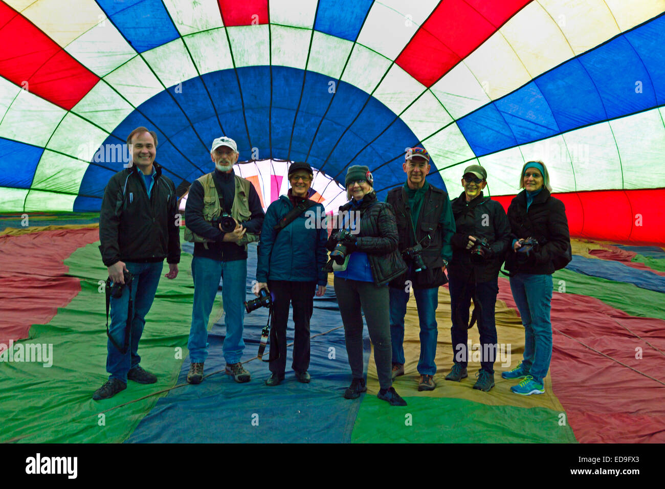 BALLOON RIDES are offered by Coyote Adventures in SAN MIGUEL DE ALLENDE, MEXICO Stock Photo