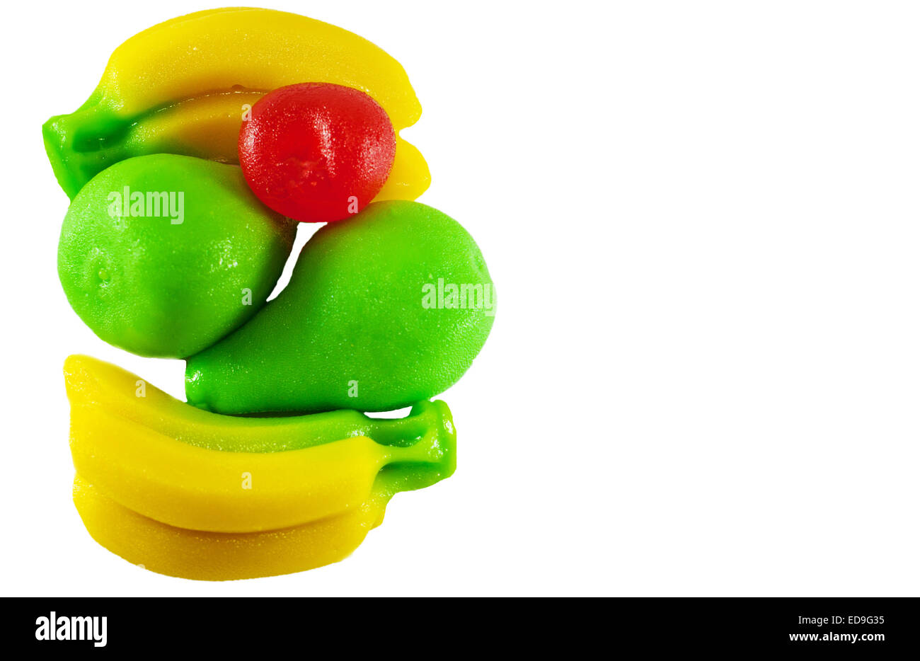 colored jelly candies isolated on a white background Stock Photo - Alamy