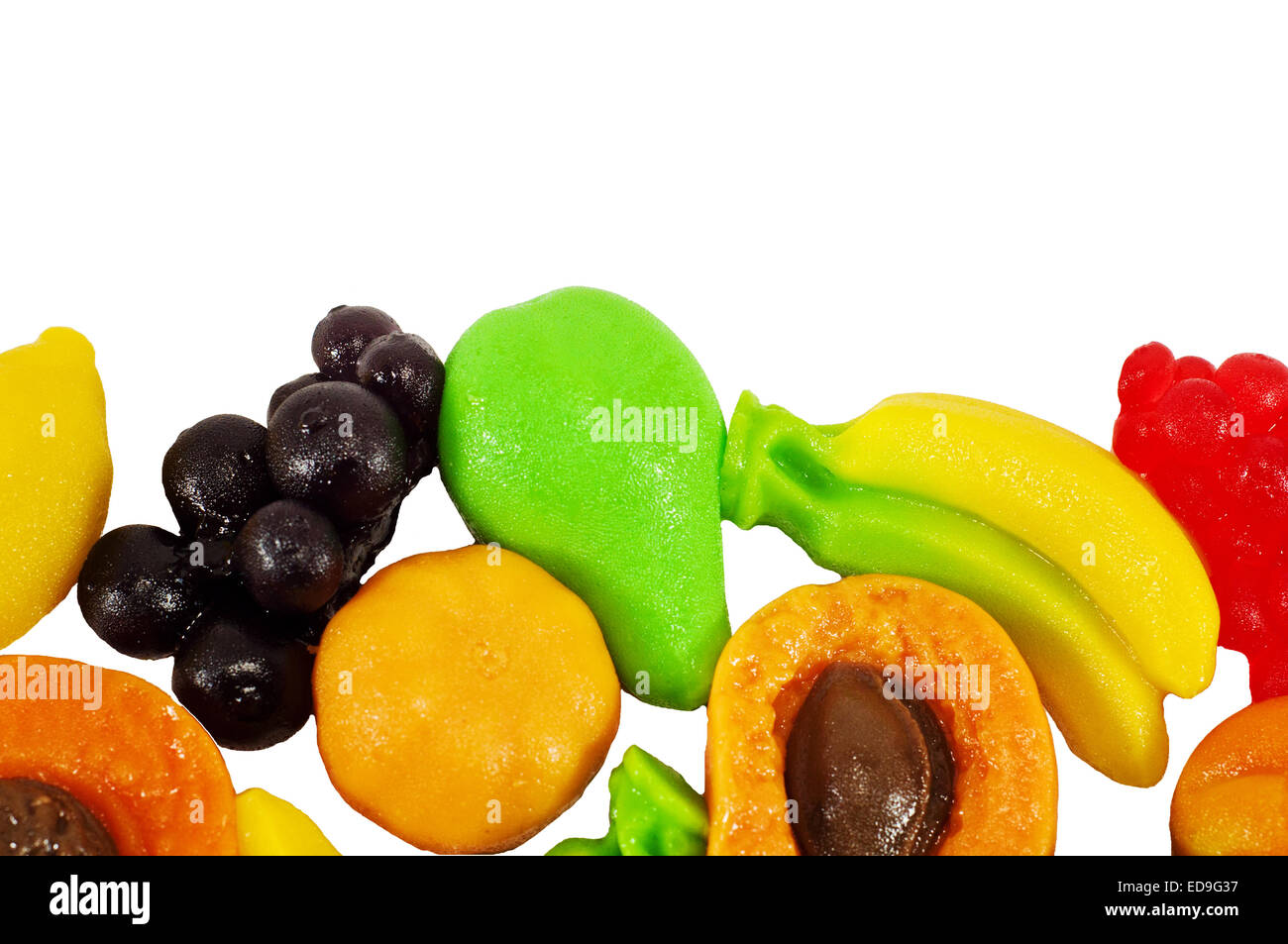 colored jelly candies isolated on a white background Stock Photo - Alamy