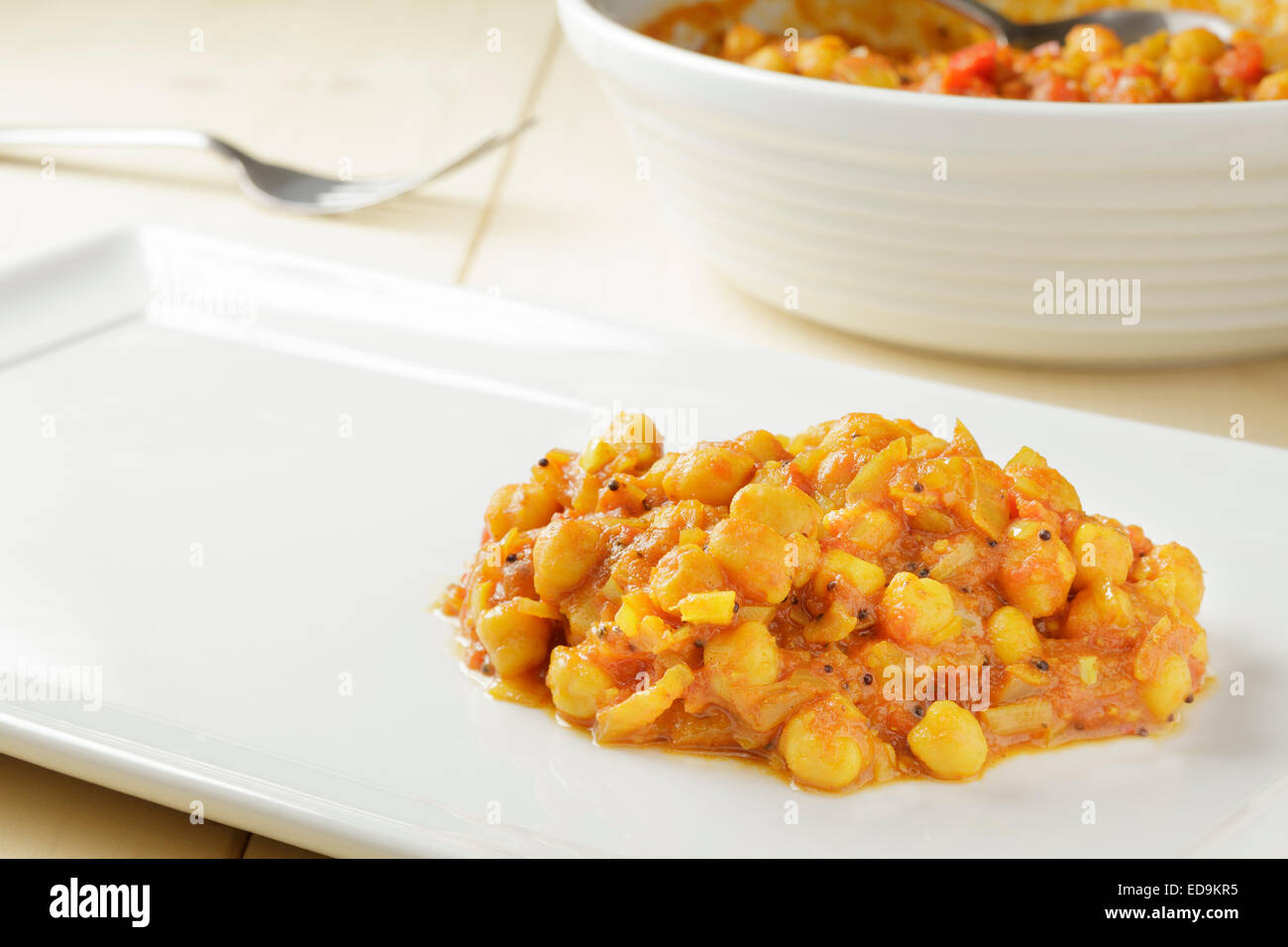 Chick pea curry Stock Photo