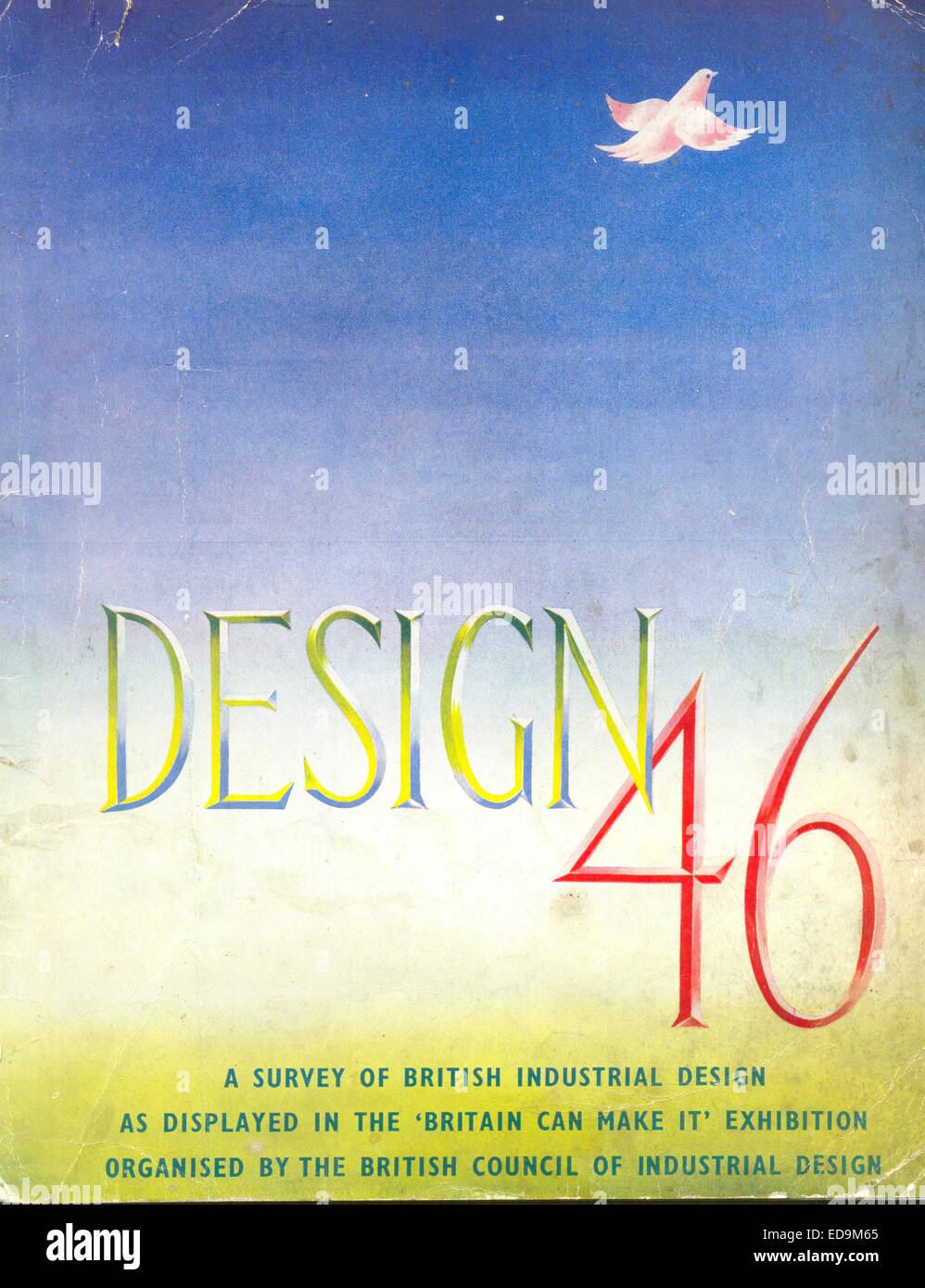 Catalogue cover for Design '46, A Survey of British Industrial Design as displayed in the 'Britain can make it' exhibition organized by the British Council of Industrial Design Stock Photo