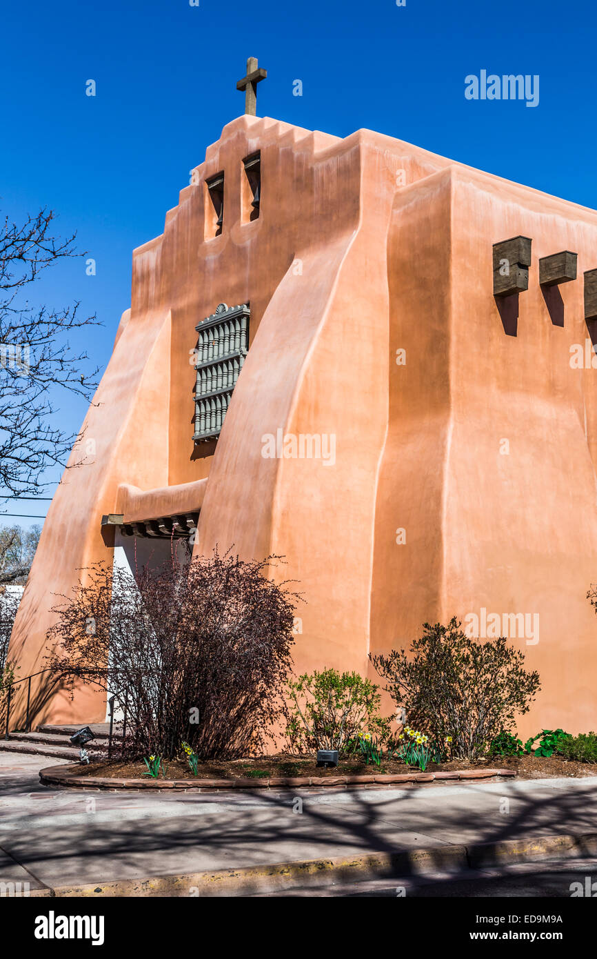 First Presbyterian Church, Santa Fe, New Mexico Stock Photo
