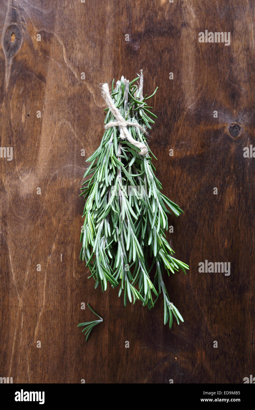 Rosemary on the table, herb Stock Photo